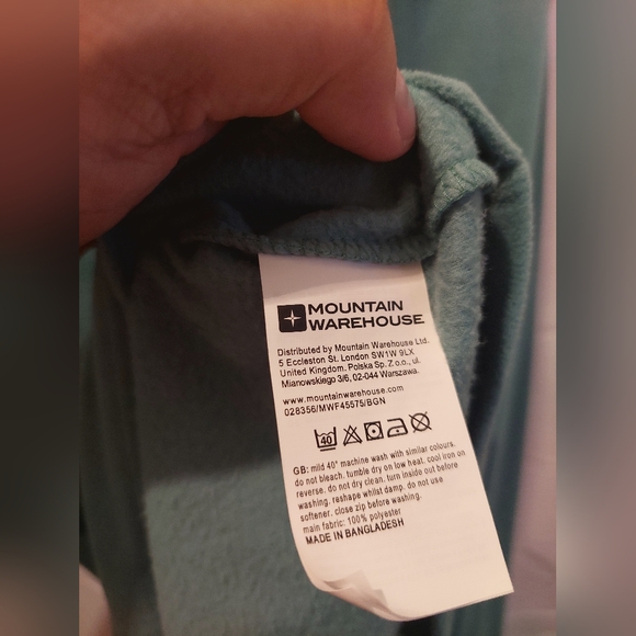 Mountain Warehouse Women's XXL Longsleeve Quarter Zip Teal Pullover Sweater - Picture 5 of 8